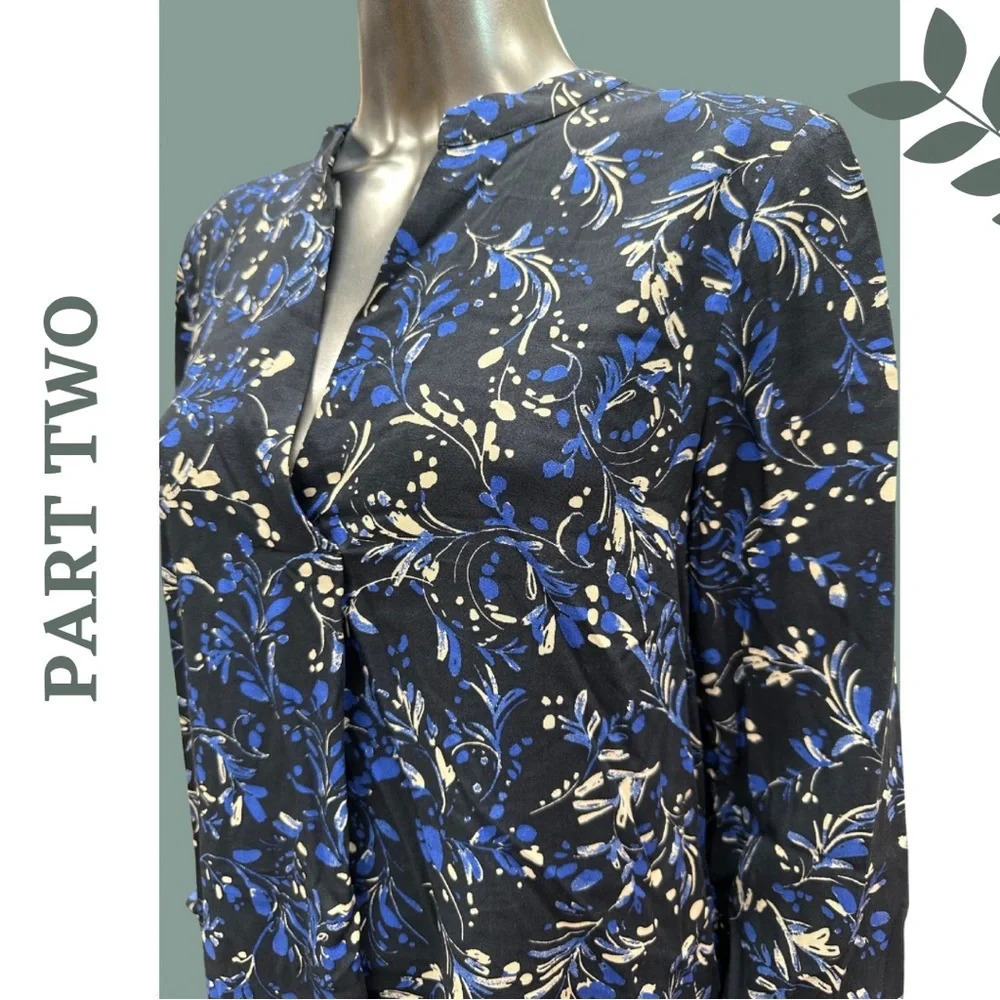 Part Two Milean Blouse Blue Black
Long Sleeve Print Size 10 - Picture 6 of 10